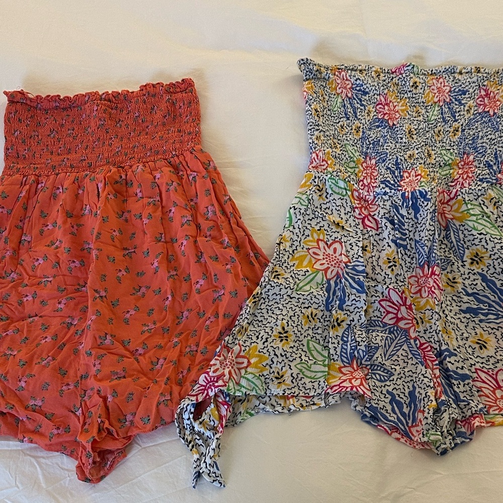 Floral Smocked Romper Set (Bundle of 2)